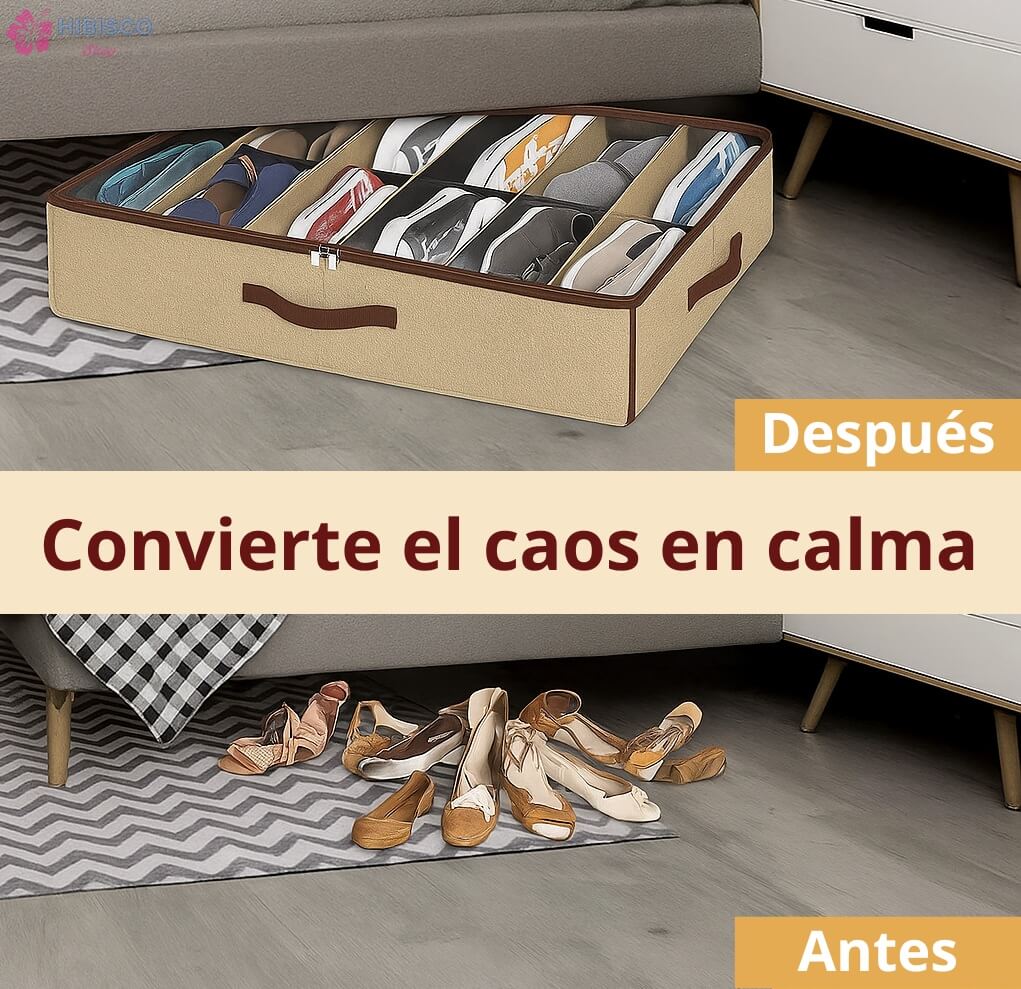 ORGANIZADOR CALZADO 12 PARES BAJO CAMA