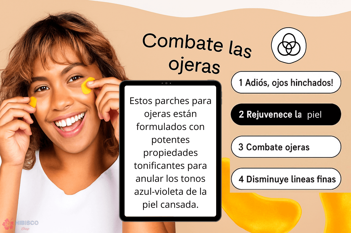 MASCARILLA PARA OJERAS CON ÁCIDO HIALURÓNICO (10 pares)