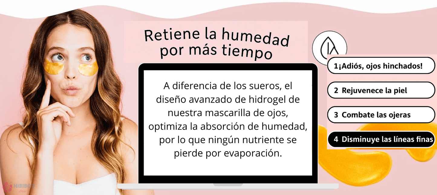 MASCARILLA PARA OJERAS CON ÁCIDO HIALURÓNICO (10 pares)