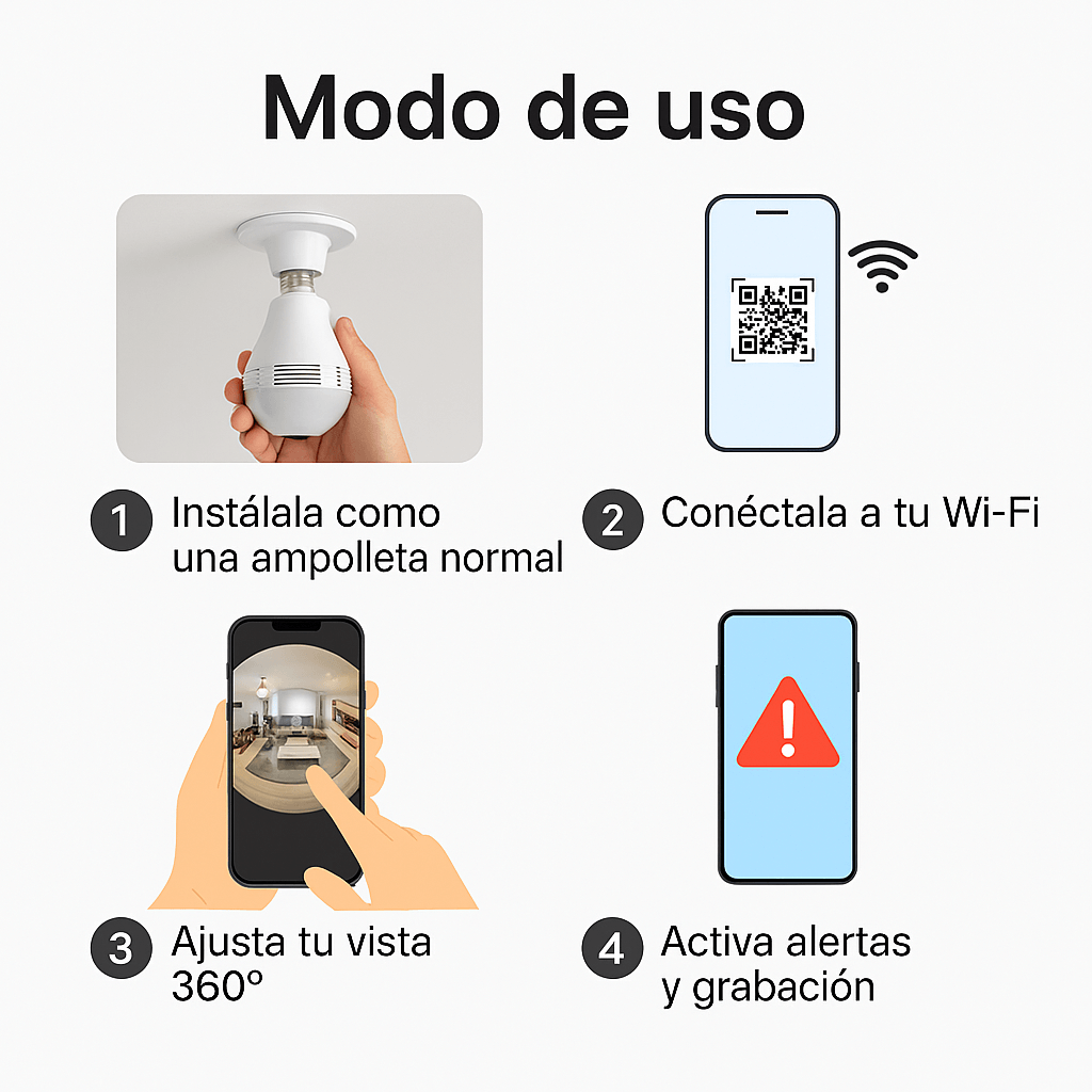 Vigilight™ – Cámara de Vigilancia 360°