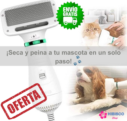 Cepillo Y Secador De Mascotas 2 En 1